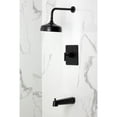 thumbnail image 2 of Kingston Brass KB6340CML Manhattan Single-Handle Pressure Balanced Tub and Shower Faucet, Matte Black, 2 of 7