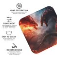 thumbnail image 4 of Pofeuu Fire Sky Dragon Print Leather Coasters Set of 6, Round Cups Mugs Mat Pad for Home Kitchen Heat Resistant Drink Coasters,Square, 4 of 7