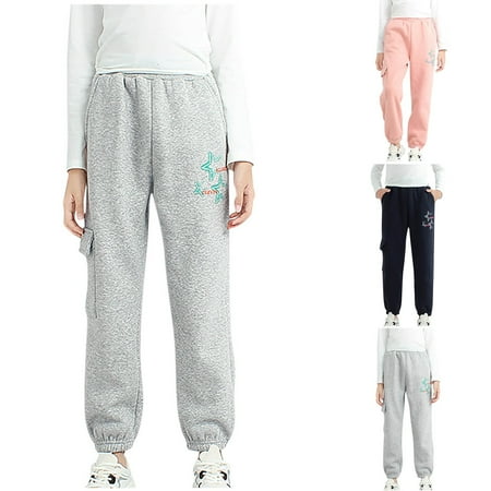 

Uxgjfwu Teens Sweatpants Casual Loungwear Pants Elastic Waistband Work Pants Teens Sweatpants with Pocket Guard Casual Outwear Pants
