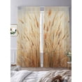 thumbnail image 3 of Wild Plant, Sheer Curtains 108 Inch Length 2 Panels Set for Living Room/Bedroom, Vintage Botanical Leaves Yellow Semi Curtain Sheers Drapes Rod Pocket Curtains Window Treatment Set 52''x108''x2, 3 of 7