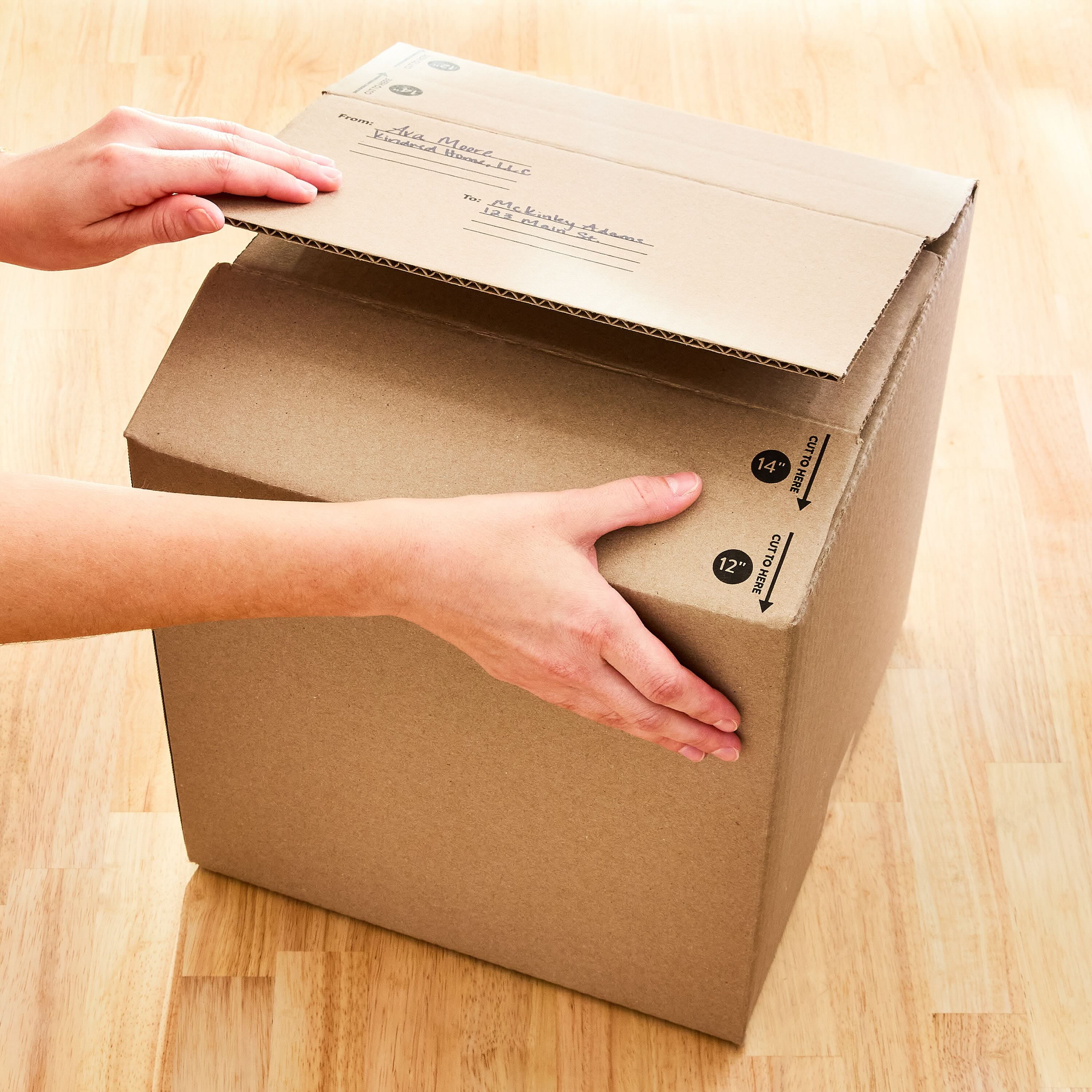 Pen+Gear Adjustable 3-in-1 Multi-Depth Shipping Box, 12" x 12" x 16", 1 Count