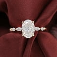 thumbnail image 3 of Cora Jewellery 1.5TCW Dainty Oval Moissanite Engagement Ring For Women, 14K Yellow Gold, 3 of 6