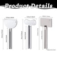 thumbnail image 3 of ZOURIH 3 Pcs toothpaste Tube Squeezer,Keys Metal Roller Hair Dye Dispenser tool,Metal Tube Key Squeezers tooth Paste Squeezer for Bathroom Cosmetic Paint Hand Cream,Style C-Silver, 3 of 5