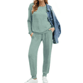 thumbnail image 6 of UVN Outfit Set for Women Long Sleeve Tops and Jogger Pants 2 Piece Matching Set with Pockets, 6 of 9