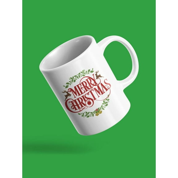Merry Christmas Reindeer Design Mug Unisex's -Image by Shutterstock