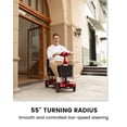 thumbnail image 3 of Ecomobi 15 Miles 4 Wheels Mobility Scooter for Adults&Seniors, 350W Electric Powered Wheelchair Device with Extended Battery, Dual Baskets, Rotating Seat, Compact Duty Mobile for Elderly, 3 of 8