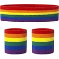 thumbnail image 1 of ONUPGO Juego de muñequeras deportivas, muñequeras, muñequeras de tela de rizo, muñequeras, muñequeras, diademas que absorben la humedad, banda para la cabeza que absorbe el sudor, 1 of 4