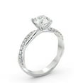 thumbnail image 2 of Ethan Jewel Round Cut 0.8 Ct VVS1/D Moissanite Rings - 14K White Gold Plated Rings - Chevron Eternity Moissanite Rings for Women's - Silver Moissanite Beautiful Special Occasion Rings for Her, 2 of 3