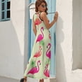 thumbnail image 7 of Flamingo Pattern Sleeveless Dress Female Clothing Dress Women Summer 2025 Dress, 7 of 7
