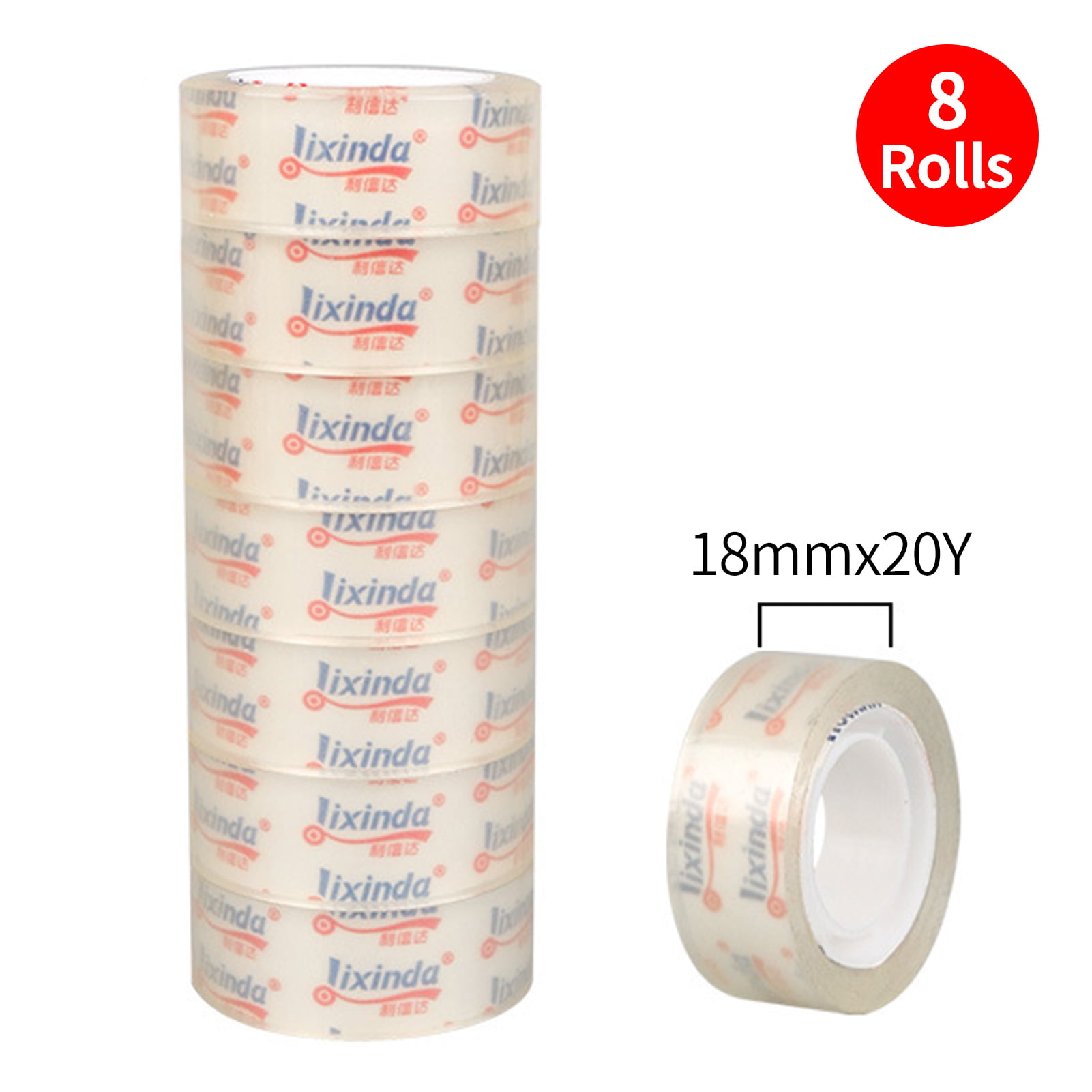 18mm Width Clear Transparent Tape Sealing Packing Stationery Prof 
