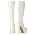 thumbnail image 2 of Adult Patent White Platform Gogo Boots, 2 of 7