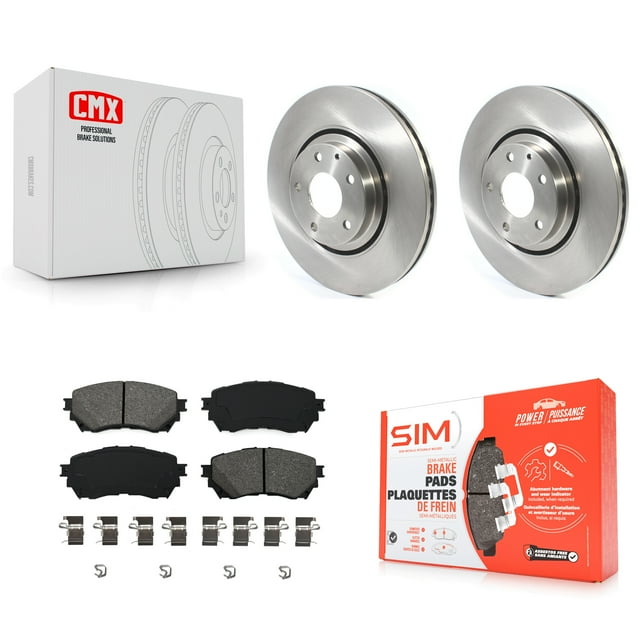 Transit Auto Front Disc Brake Rotors and Semi-Metallic Pads Kit for Car 2021 Mazda 6 Turbocharged K8S-103660