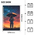 thumbnail image 2 of FORMRS 1-Subject Spiral Notebook 8" x 5" College Ruled 60 Refillable Sheet A5 Hard Cover, 2 Pack, Astronaut at Dawn, 2 of 7