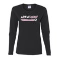thumbnail image 2 of Wild Bobby Life Is Miami Soccer GOAT Sports Women Graphic Long Sleeve Tee, Black, Small, 2 of 5