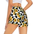 thumbnail image 4 of Picia Cute Cow Print Sunflower A Pattern Women's 2 in 1 Athletic Running Shorts High Waisted Workout Casual Gym Sweat Shorts with Comfy Liner Zipper Pockets-X-Large, 4 of 9