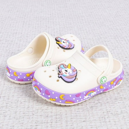 

Boys Girls Cartoon Graphic Garden Clogs Slip On Water Shoes Breathable Sandals