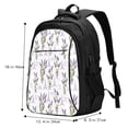 thumbnail image 5 of Daiia Lavender Flowers Pattern USB Charging Backpack for Men and Women, Anti-Theft Backpack,Travel Backpack,School Backpack,College Backpack,Laptop Backpack, 5 of 7