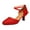 Red, variant on White Pumps Fashion Women T-Strap High Heels Bow Platform Round Toe Pumps Leather Summer Sweet Shoes Silver 8
