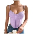 thumbnail image 1 of Birdeem Fashion Womens Lace Stitching Crop Suspender V-Neck Suspender Tank Top, 1 of 7