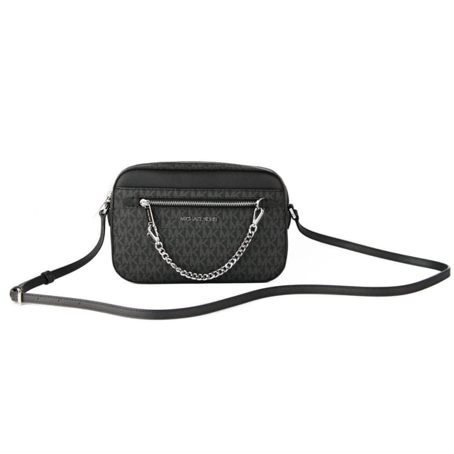 Bandolera Michael Kors Jet Set con logotipo grande de piel de PVC