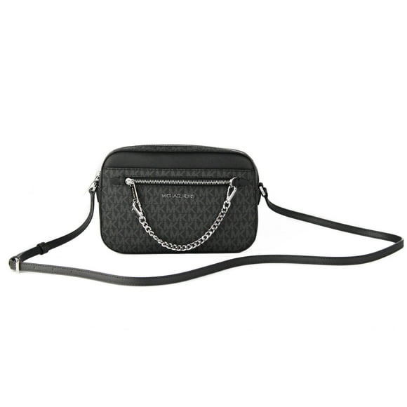 Bandolera Michael Kors Jet Set con logotipo grande de piel de PVC
