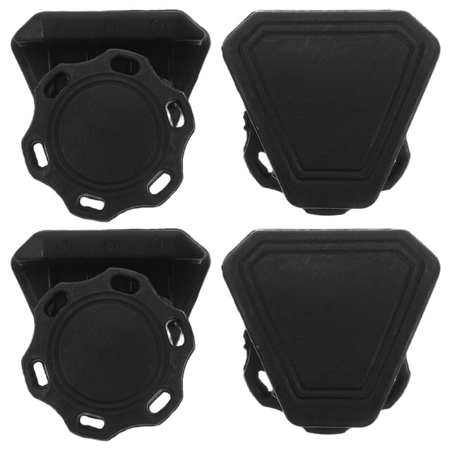 GOOHOCHY 4 juegos de Clips y tornillos para visera de casco de fútbol, accesorio seguro y estable, sujetadores de plástico negros adecuados para casco de fútbol