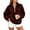 Brown,#048, variant on Quarter Zip Pullover Women Flannel Long Oversized Sweatshirt Winter,S