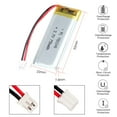thumbnail image 3 of YDL 3.7V 750mAh Battery 782248 Lithium Polymer Ion Rechargeable Li-ion Li-Po Battery with 2P PH 2.0mm Pitch Connector, 3 of 5