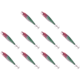 thumbnail image 1 of 10uds. Señuelo de pesca de camarones de madera con anzuelo de calamar para agua dulce y salada (estilo E), 1 of 2