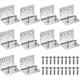 thumbnail image 1 of Soportes de ángulo recto de 30 x 37 x 1,3 mm con 40 tornillos para muebles, sillas, estantes, soportes de esquina de acero inoxidable, 10 piezas, 1 of 5