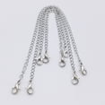 thumbnail image 3 of 4 Pcs Chaîne d'Extension de Collier en Acier Inoxydable avec Boucle Mousqueton à Chaque Extrémité pour Fabrication de Bijoux DIY, 3 of 8