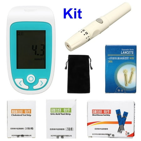 cholesterol test kit glucose blood ua lancet sterile meter strips testing