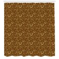 thumbnail image 3 of Ambesonne Western Shower Curtain, Horseshoe Motif Barn, 69"Wx84"L, Pale Yellow Brown, 3 of 3