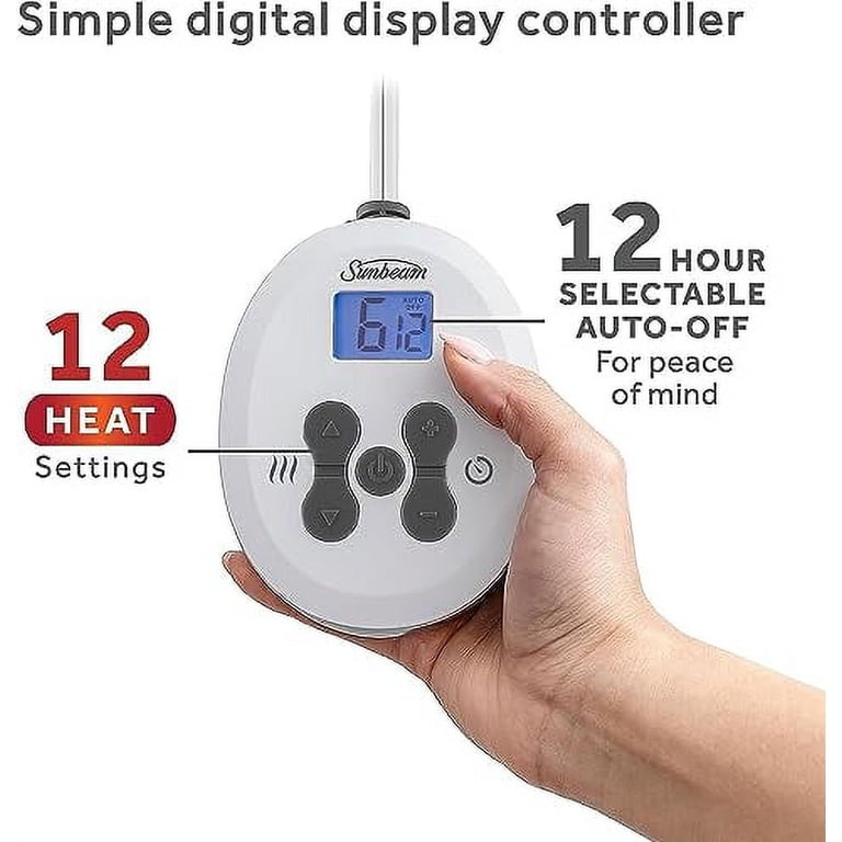 Sunbeam Royal Luxe Night Fog Heated Blanket 12-Heat Settings King -  Walmart.com