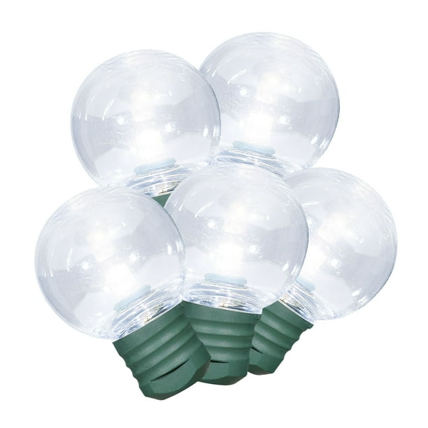 Holiday Time 57 ft, 100 Count Cool White LED Super Bright G30 Christmas