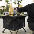 thumbnail image 4 of Outdoor Folding Picnic Table with Seat Pocket Camping Desk with Waterproof Tableware Clothes Storage Bag Camping Backyard Use, 4 of 7
