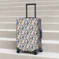 thumbnail image 6 of Honeii Colorful Lightning Bolts Elastic Luggage Cover, featuring double-sided printing, is the ideal companion for travel, business trips, and daily use(not included suitcase )-Large, 6 of 7