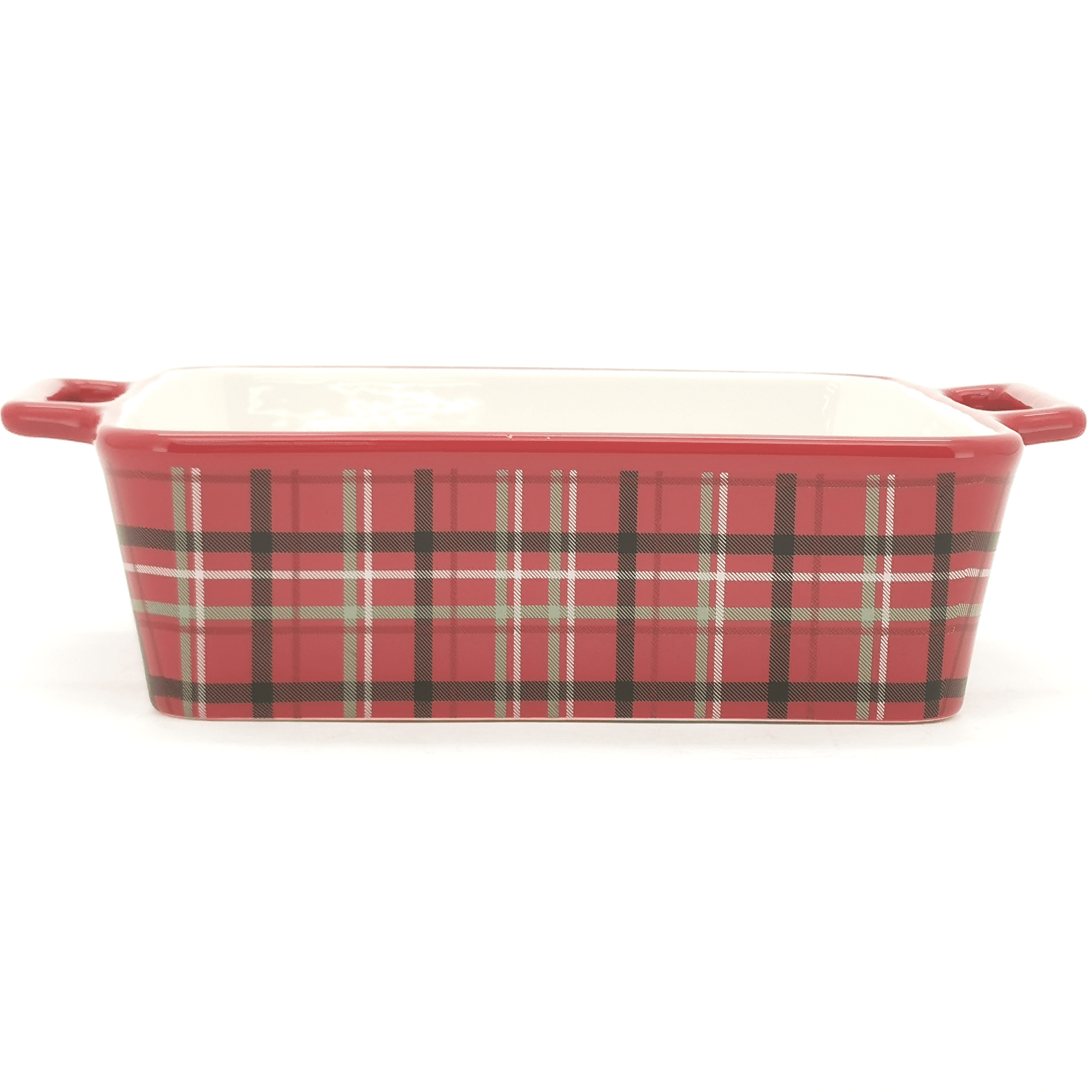 Holiday Time 8x8" Red Striped Baking Dish, Stoneware Ceramic, Dishwasher Safe