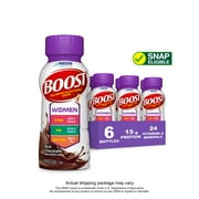 BOOST Women Nutritional Protein Drink Shakes with Biotin and Zinc, Rich Chocolate, 8 fl oz, 6 Pack
