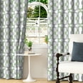 thumbnail image 6 of Lfeey Blackout Curtains for Bedroom, Plaid Green Gray Geometric Pattern Curtains with Top Grommets, 42"x72", 2 Panels, 6 of 6