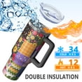 thumbnail image 5 of OBREWU Pioneer Flower Tumbler with Handle and Lid,Pioneer Flower 40oz Double Wall Vacuum Insulated Tumbler,Cups Gift for Women and Men, 5 of 7