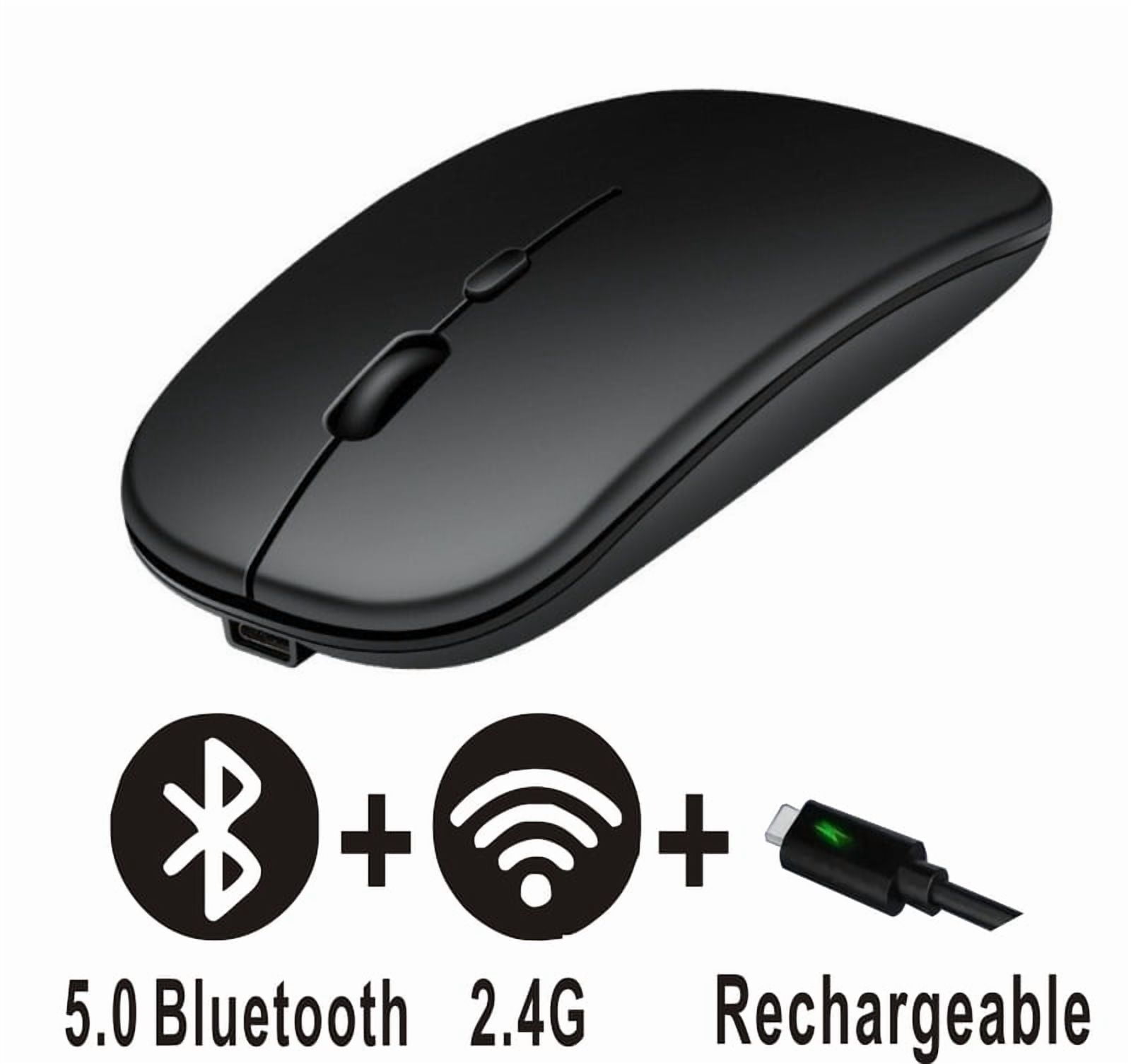 Wireless Bluetooth Mouse Rechargeable Dual Mode 5.2  Silent Computer  gaming  Ergonomic Mouse 2.4 USB for PC Laptops