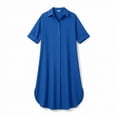 thumbnail image 6 of Bxsruta Womens Button Down Shirt Dress Casual Long Sleeve Collared Midi Dresses Beach Cover Up, 6 of 7