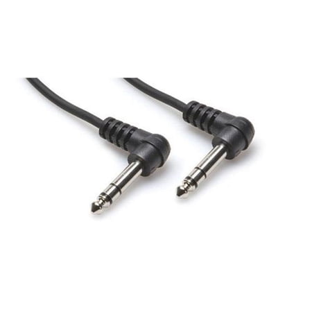 UPC: 0728736031739 | Hosa – CSS-103RR – 3 ft Balanced Interconnect Cable – 1/4 in Right Angle TRS Male to Same