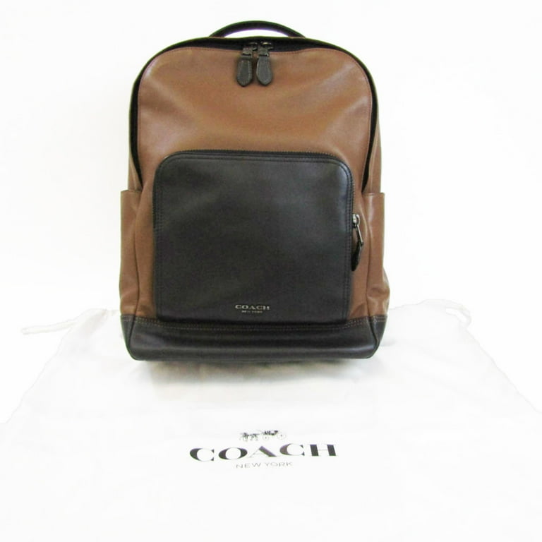 Pre Owned Coach Graham F37599 Men s Leather Backpack Black Brown