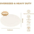 thumbnail image 2 of 25 Count Ivory Plastic Plates - 15.6 inch Oval Plates Disposable Plates Heavy Duty For Big Eaters, Ivory Disposable Platters Ideal for Party, BBQ, Picnic and Weddings, 2 of 18