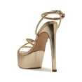 AQUA Womens Black Clear Toe Strap Adjustable Strap Cushioned Siri Pointed Toe Stiletto Buckle Dress Slingback Sandal M main image 1