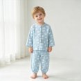 thumbnail image 6 of HFHAPW Toddler Baby Girl Pajamas Long Sleeve Button Down Shirts Pants Kids Sleepwear Pjs,3-4 Y, 6 of 6