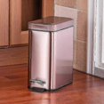 thumbnail image 2 of Pedal Bin Household Trash Can Mute Stainless Steel Kitchen Trash Bin With Liner, 2 of 5