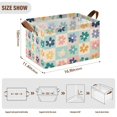 thumbnail image 7 of Yayeee Foldable Storage Basket for Shelves with Handles Set of 2 Waterproof Cloth Bins, Green Floral, 7 of 7